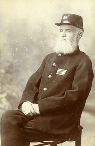 Sleaford Man Postman Uniform Good Conduct Stripes Old CDV Photo S.W Overton 1900