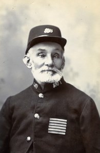 Sleaford Man Postman Uniform Good Conduct Stripes Old CDV Photo S.W Overton 1900