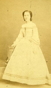 France Paris Woman Fashion Second Empire Old CDV Photo Nadar 1870