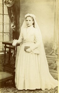 France Poitiers Communion Communicant Fashion Old CDV Photo Join 1900