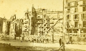 France Commune de Paris Ruins rue Royale Old CDV Photo Liebert 1871