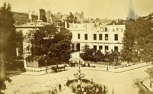 France Siege of Paris Ruins War Disaster Thiers House Old CDV Photo Liebert 1871