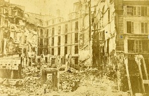 Commune de Paris Ruins Croix Rouge Junction Cherche Midi CDV Photo Liebert 1871