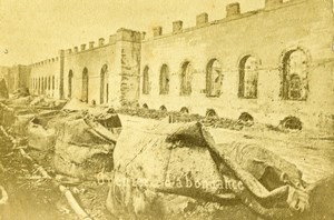 Siege of Paris Commune Ruins Greniers d'Abondance Old CDV Photo Liebert 1871