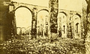 Siege of Paris Commune Ruins Grenier d'Abondance Interior CDV Photo Liebert 1871