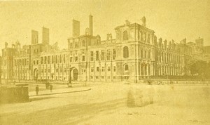 France Siege of Paris Commune Ruins Old CDV Photo Liebert 1871