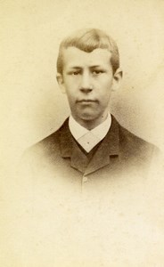 France Lille Portrait Young Man Old Photo CDV Damry 1870'