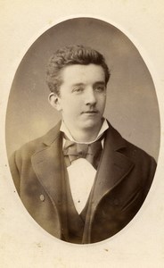 France Lille Portrait Young Man Old Photo CDV Cayez 1870'