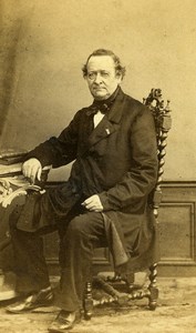 France Lille Portrait Man Sitting Second Empire Old Photo CDV Leblondel 1860's
