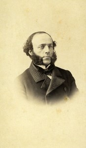 France Strasbourg Portrait Man Sideburns Second Empire Old Photo CDV Winter 1863