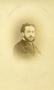 France Cambrai Portrait Man Bricout Old Photo CDV Caze 1870'