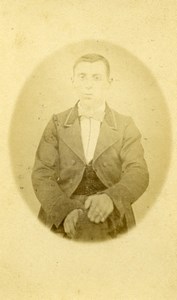 France Portrait Serious Man Old Photo CDV 1870'