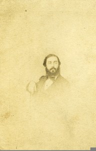 France Miniature Portrait Man Old small Photo 1870'