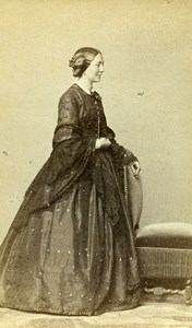 France Paris Second Empire Fashion Woman Old Photo CDV Franck 1860'