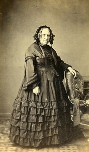 France Second Empire Fashion Woman Old Photo CDV 1860'