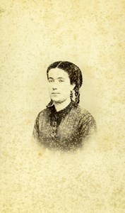 France Fashion Woman Portrait Old Photo CDV 1870'