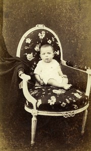 France Paris Baby Adrien Second Empire Bourse Fashion Old Photo CDV Rensch 1860s