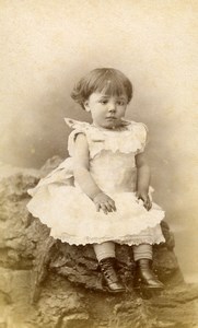 France Lille Fashion Child Toddler Old Photo CDV Mouth 1890'