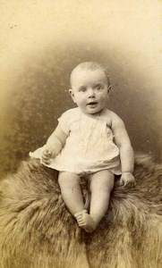 France Lille Fashion Children Baby Old Photo CDV Mouth 1890'