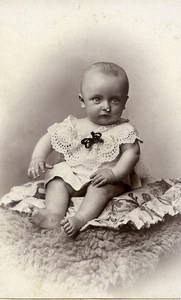 France Lille Fashion Baby sitting Old Photo CDV Cayez 1900