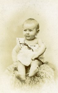 France Lille Fashion Baby sitting Old Photo CDV Michel 1890'