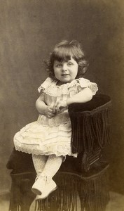 France Chartres Fashion Children Old Photo CDV Gallas 1880'
