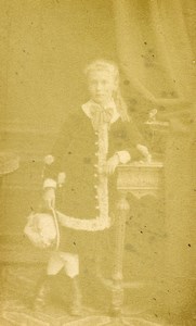 France Havre Fashion Children Young Girl Old Photo CDV Caccia 1870'