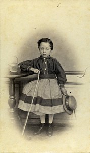France Paris Second Empire Fashion Children Young boy? Old Photo CDV 1860's