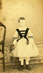 France Paris Fashion Children Old Photo CDV 1870'