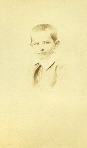 France Paris Young Boy Portrait Children Old Photo CDV 1870'