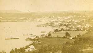 Austria Gmunden Panorama from Grünberg Old Photo CDV Baldi & Wurthle 1870'