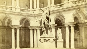 Italy Milano Museum Statue Old Photo CDV Felice Crespi 1870'