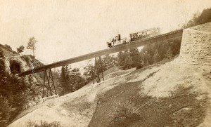 Switzerland Rigi Bahn Panorama Old Photo CDV Atelier Richard 1870'