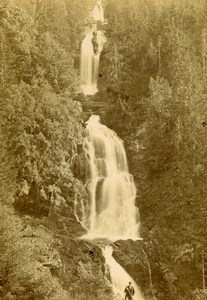 Switzerland Giessbach Falls Old Photo CDV Adolphe Braun 1870'