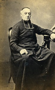 France Lille Religion Priest Lefebvre St Etienne dean Old Photo CDV Lyon 1870'