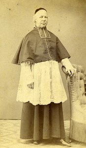 France Le Quesnoy Religion Priest Dean De Plouy Old Photo CDV Carette 1870'