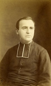 France Lyon Religion Priest Old Photo CDV Challiol 1880'