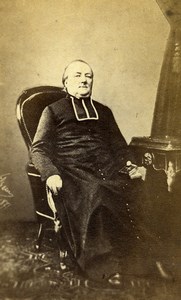 France Religion Priest Portrait Old Photo CDV 1870'