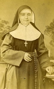 Belgium Hasselt Religion Mother Superior Old Photo CDV Blanckart 1870'