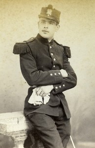 France Military Soldier Uniform Famille Delaporte Old Photo 1900'