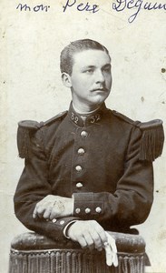 France Chatellerault Military Soldier Uniform Deguin Photo CDV Delaunet 1900'