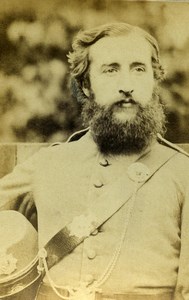 United Kingdom Military Rifle Volunteers officer Bearded Old Photo 1870'