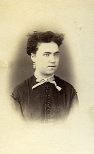 France Woman Portrait Catherine Jezequel Old Photo CDV 1869'