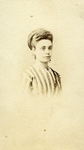 France Woman Portrait Léontine Nxx Old Photo CDV 1869'