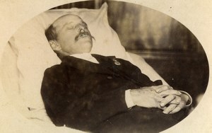 France Man Post Mortem Old Photo CDV 1890'