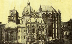 France? Unknown Church Photomontage? Old Photo of Gravure CDV 1870'