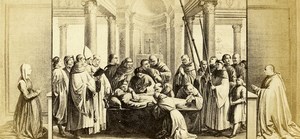 Italy Firenze Arts Ghirlandaio Death of St Francis Old CDV Photo Brogi 1860