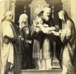 Firenze Fra Bartolomeo Presentation of Christ in Temple CDV Photo Alinari 1860