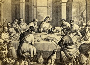Italy Firenze Arts Pitti The Last Supper Old CDV Photo 1860