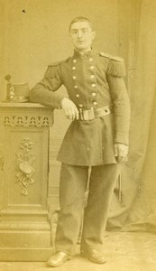 France Lille Military Soldier Old CDV Photo Carette 1870